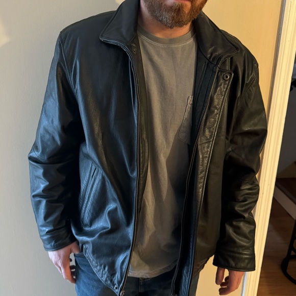 John Ashford REAL Leather Men’s Biker Jacket - Picture 2 of 9